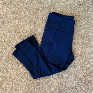 Navy Crop Workout Leggings